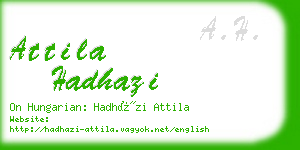 attila hadhazi business card